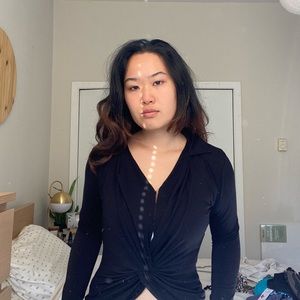 Reformation top. Black. Size M. In great condition.